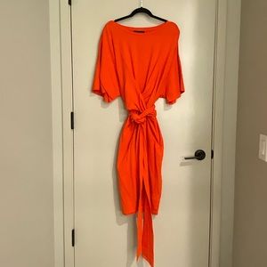 Orange Dress with Ties